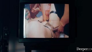 Возбудилась от порно видео и согласилась на межрасовую групповуху